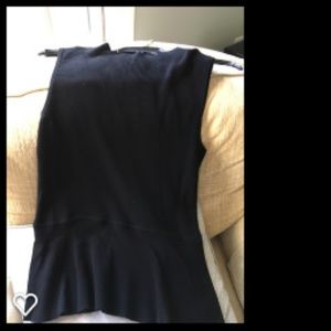 Talbots black stretchy shell with peplum size PM